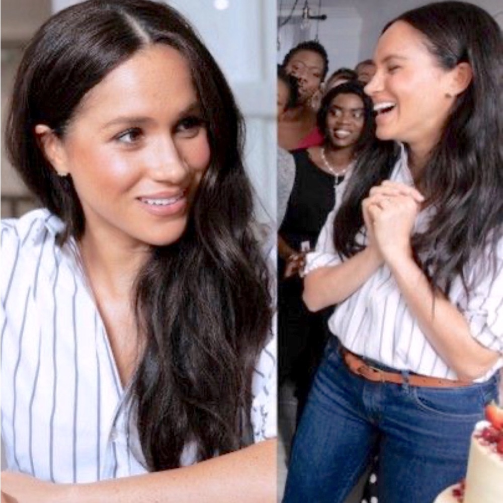 NEW WITH TAGS ASO MEGHAN MARKLE WNU POPLIN SHIRT